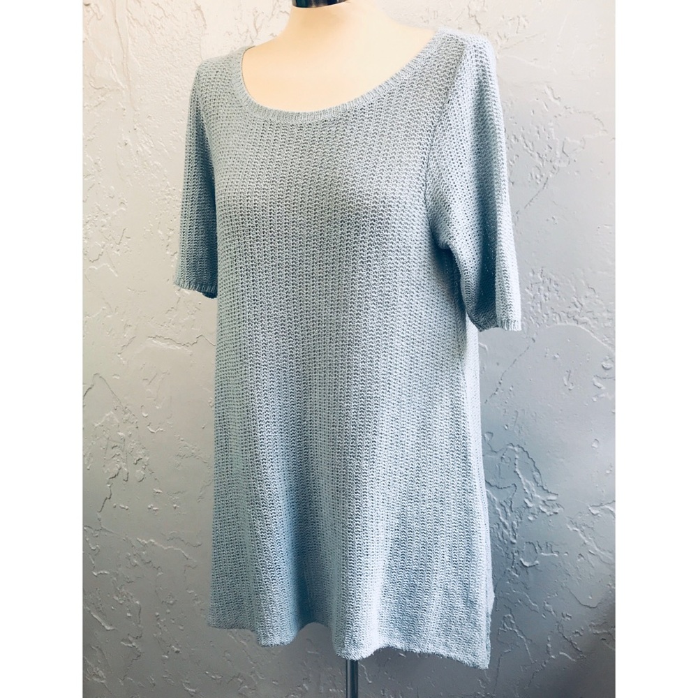 Eileen Fisher Silk Linen Knit Tunic Top
